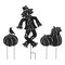 Set of 2 36"H S/3 Fall Metal Scarecrow Silhouette Yard Stakes(KD)